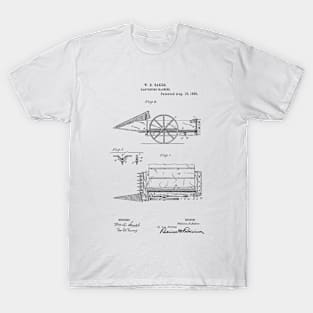 Harvesting Machine Vintage Patent Hand Drawing T-Shirt